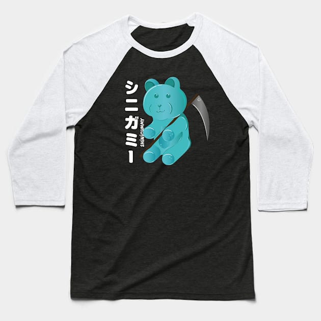 Funny Gummy Bear Shinigummy Baseball T-Shirt by Marzuqi che rose